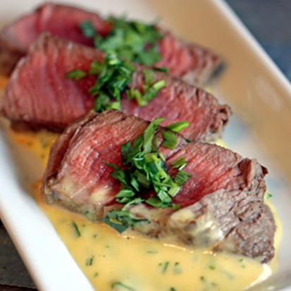 Grilled Steak with Bearnaise Sauce